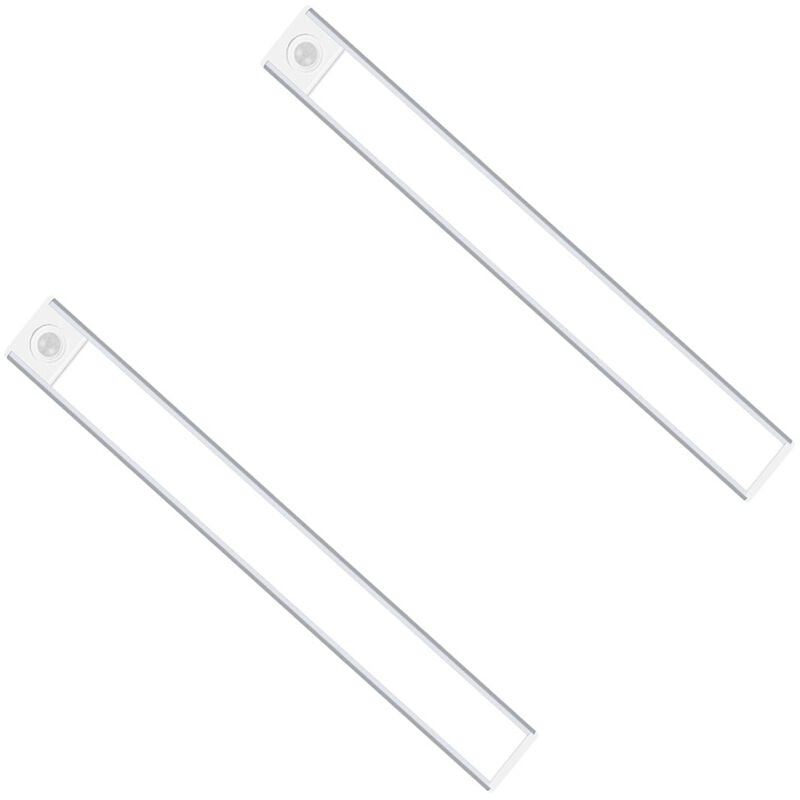 2x Lampe led rechargeable avec détecteur de mouvement Batterie usb 30cm, 70 lumens