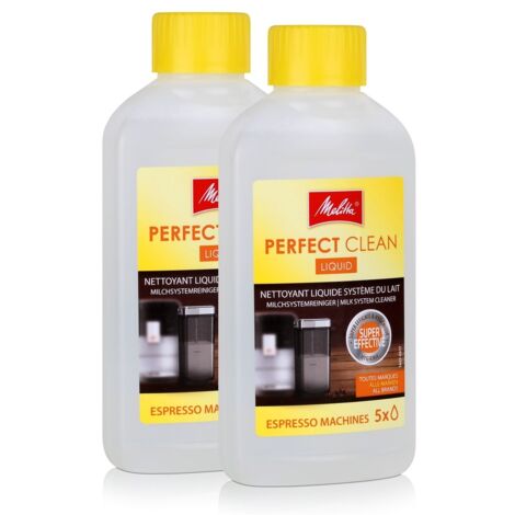 2x LECHE LIMPIADORA MELITTA 250 ML PERFECT CLEAN PARA MÁQUINA DE CAFÉ