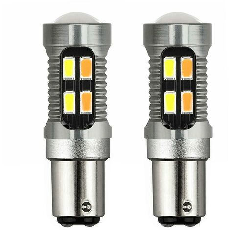 2x LED Light Dual Color Bulb 1157 Bay15d P21/5w 5630 20smd Canbus Car Brake Reverse Lamp Turn Signa