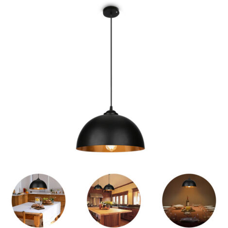 SWANEW 2x LED Pendelleuchte Industrie Hängelampe Decken-Lampe Retro Beleuchtung