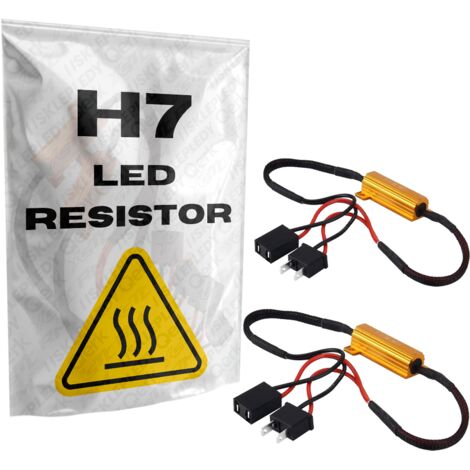 2x LED WIDERSTAND H7 50W 6Ohm STECKER CANBUS BUCHSE DECODER FILTER WIDERSTAND
