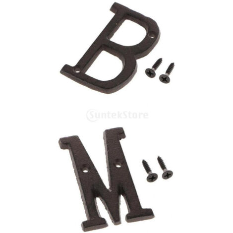 2x Lettres autocollantes pour porte de maison Bm