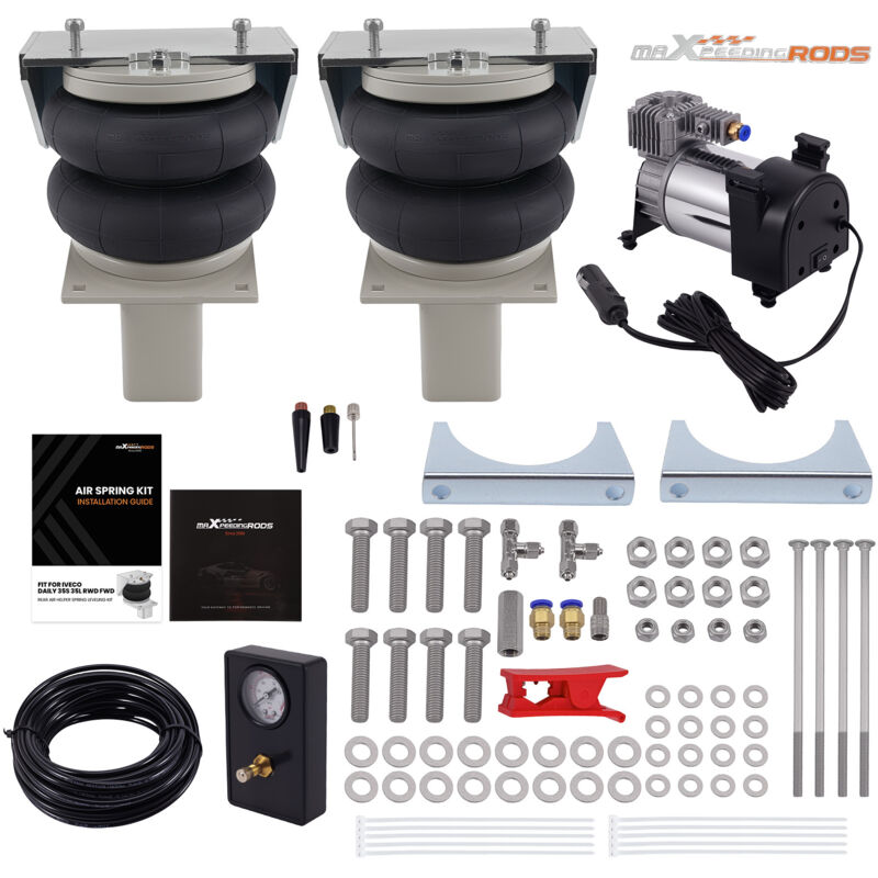 Image of 2x Luftfederung Mit 12 V Kompressor Kit For Iveco Daily 35s 35l 2006-2014