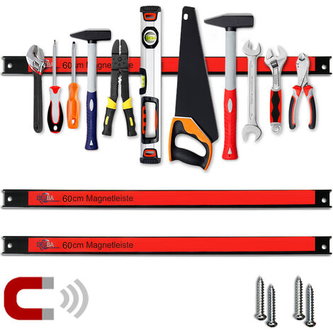 4 PCS Magnetic Panel Tool Holder Wall-Mounted Metal Tool Organizer w/ 32  Strips