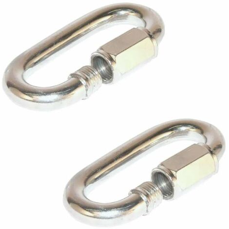 2x maillon rapide 5mm à visser mousqueton attache chaine maintien corde accroche