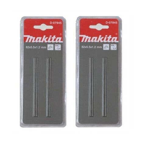 2X Makita D-07945 82mm Reversible TCT Planer Blades Twin Pack -Fits Bosch Dewalt