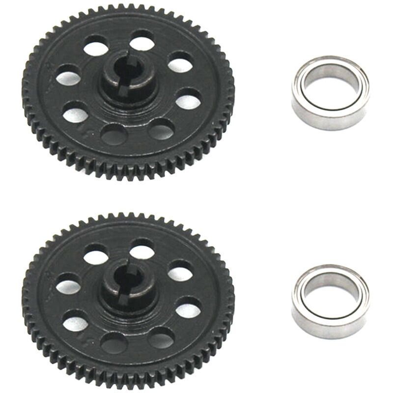 Image of 2X Metall 60T Haupt Getriebe Untersetzungs Getriebe 7640 für LaTrax Teton 1/18
