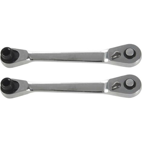 2x Mini Double Head Quick Ratchet Wrench Quick Socket Screwdriver Tool