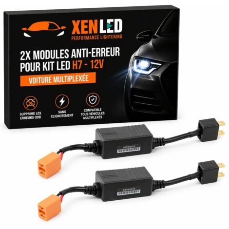 2x Modules anti-erreur pour kit LED H7 - Voiture Multiplexée - 12V