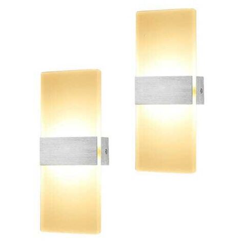 2X Modulo LED per esterni Lampada da parete Lampada da interno Illuminazione da parete per esterni Bianco caldo 12W