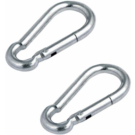 2x mousqueton acier diamètre 10mm x longueur 100mm
