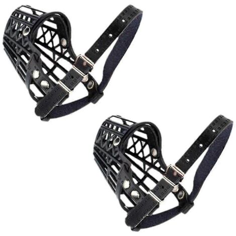 2x Muselière pour chien/chiot, cage de transport XL