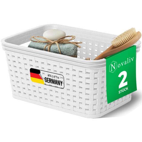 2x Novaliv Aufbewahrungsbox  2x Aufbewahrungskorb Rattan