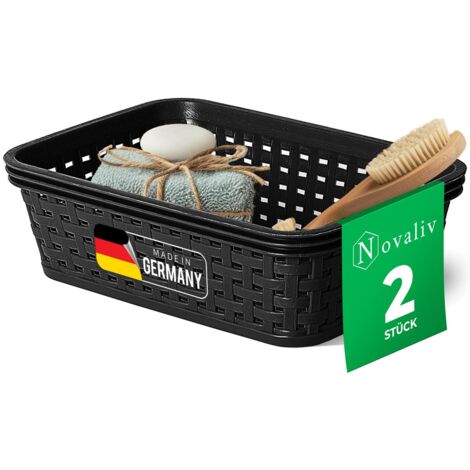 2x Novaliv Aufbewahrungsbox  2x Aufbewahrungskorb Rattan