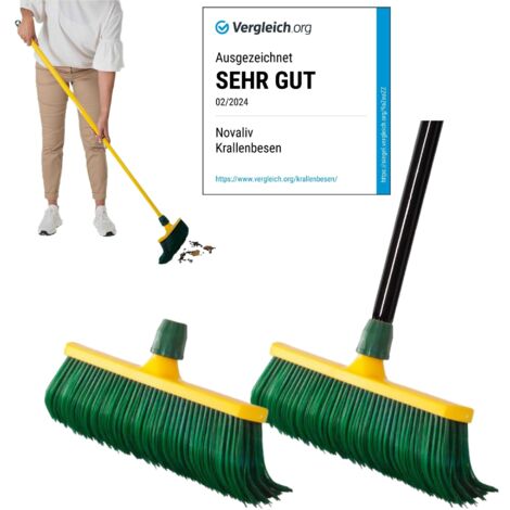2x Novaliv Kehrgarnituren  Besenkopf mit Stiel