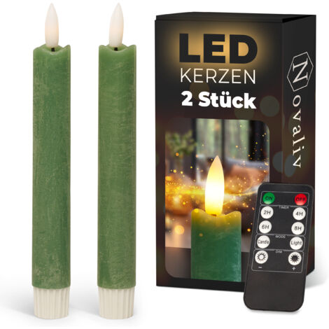 2x Novaliv LED-Kerze  Echtwachskerzen