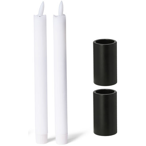 2x Novaliv Standkerzenhalter  Stabkerzenhalter 2 x 7cm Schwarz
