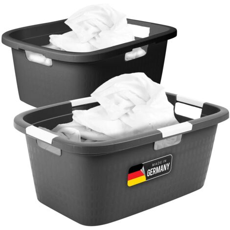 2x Novaliv Wäschekorb  Wäschewanne-Set 25L + 40L