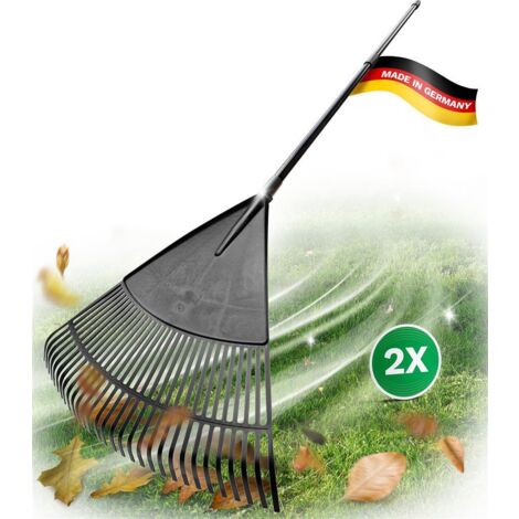 2x Novatool Gartenpflege-Sets  Laubrechen mit Teleskopstiel
