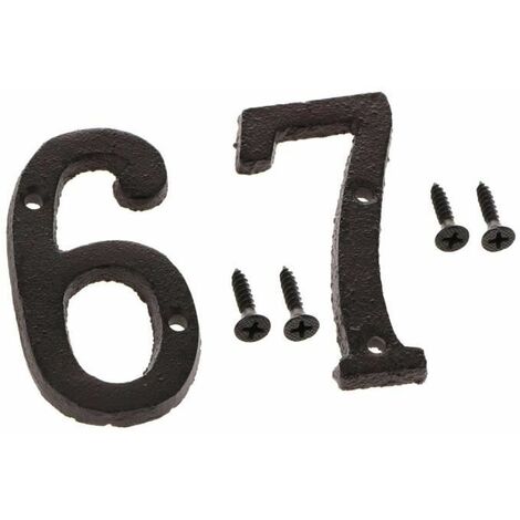 Numéro de Maison Chiffre Moderne Extérieur 17,80 cm, Plaque Numéro de Noir  Rue Metal Personnaliséeo de maison et Numéro de Boite aux Lettres pour  Maison Appartement Hôtel Porte : : Bricolage