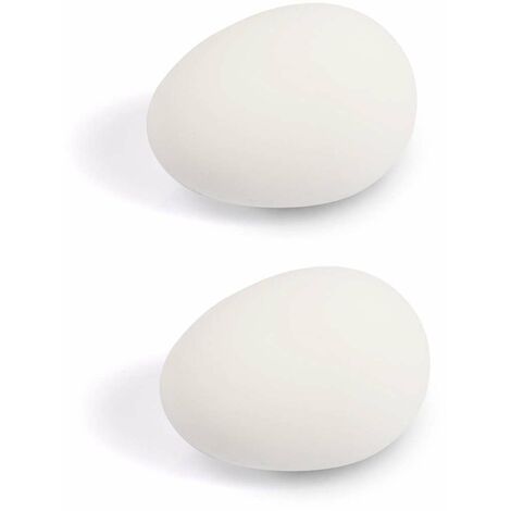 2x œuf de poule factice en argile identique et taille réelle poulailler ponte faux œufs