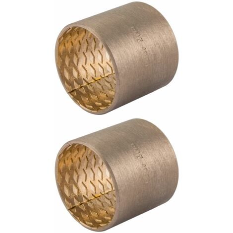 2x Palier lisse bague coussinet bronze construction mécanique résiste à la corrosion lubrification par huile graisse capacité de charge élevée