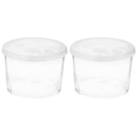 2x Pasabahce Bistro Workshop Schale Aufbewahrungsbox Aufbewahrungsdose Box Dose aus Glas mit Plastik Deckel