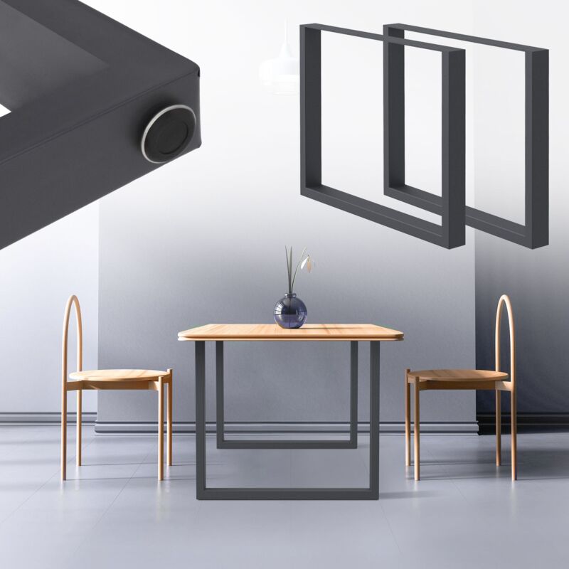 

2x Patas de mesa armazón protección de suelo oficina/escritorio/banco 80x72 cm
