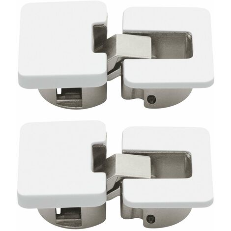 2x Paumelles caches pour charnière d'abattant en plastique delrin partie corps et partie bras Capuchon Couvercle Finition Meuble Cuisine Bureau Salle de bain, blanc