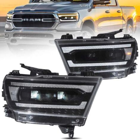 2x PHARES Avant LED DODGE RAM à partir de 2019 - Full LED Défilant - Droite et Gauche - Plug&Play