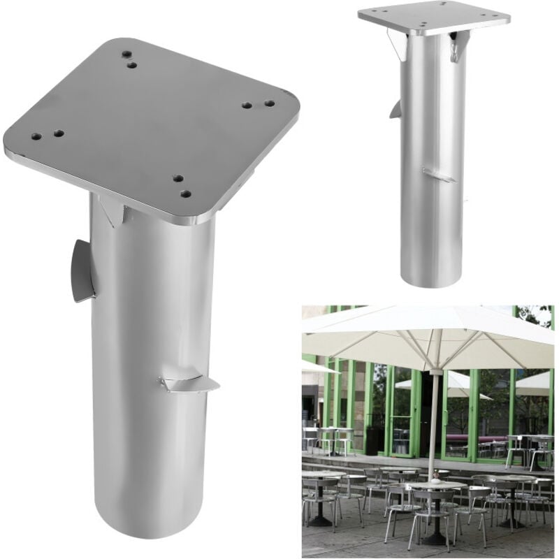 2x Pied de Parasol base universelle plaque de base cantilever porte-parapluie en acier inoxydable