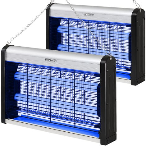 2x Pièges anti-moustiques LED insectes lampe LED UV insectes volants 50 m² salon