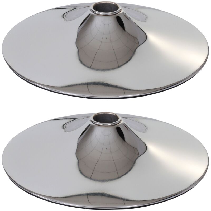 Hegele - 2x plateau de sol pour tabouret de bar / chaise pivotante / chaise de salle à manger, chrome, ø 45cm