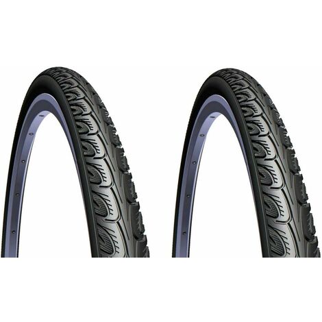 2x pneu vélo 27 x 1 1/4 (32-630) hook noir VTT VTC ville
