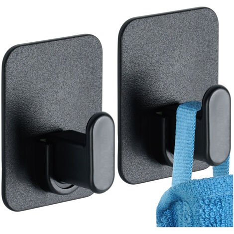 2x Portasciugamani autoadesivo, gancio da cucina, gancio da bagno