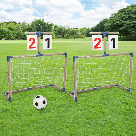 Set de 2 Porterías Plegables de Fútbol de Jardín para Niños y Adultos  90x36x60 Rojo