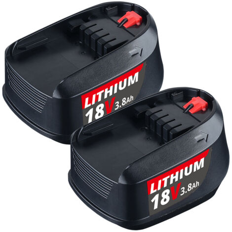 2X Pour Bosch 18V 3.8Ah PSB 18 LI,PST 18 LI,PSR 18 LI,PST 18 Li,1600A005B0 Batterie PBA