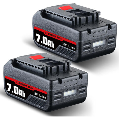 2X pour Bosch Professional 18V System batterie GBA 18V 7.0Ah BAT618 BAT609 BAT622 BAT609G BAT618G BAT619 BAT619G BAT610G Accessories 2607337070 2607336816 2607337069