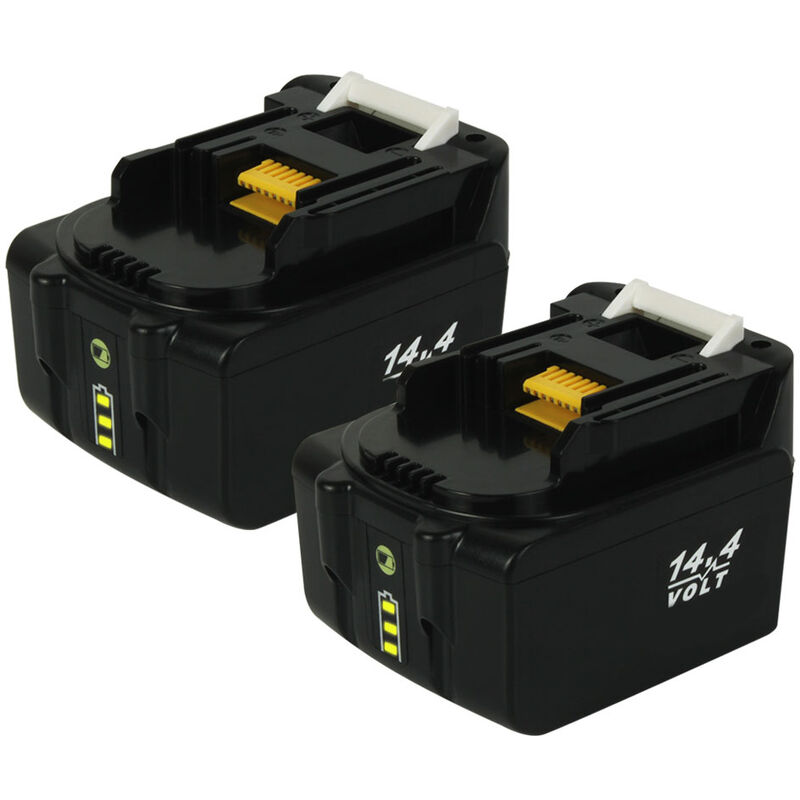 Pdstation - 2x pour Makita 14.4V batterie 7.0Ah BL1415 BL1430 BL1450 BL1440 194065-3 Indicateur led BL1430B BL1460B