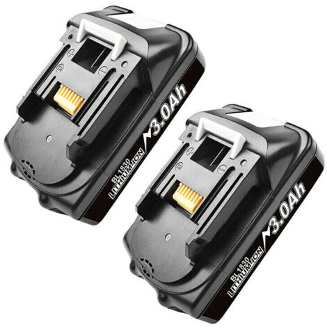 2x pour Makita BL1815 N batterie 18V 3.0Ah Li-ion  BL1860 BL1850 BL1850B BL1840 BL1840B BL1830 BL1830B LXT-400 Remplacement Batterie