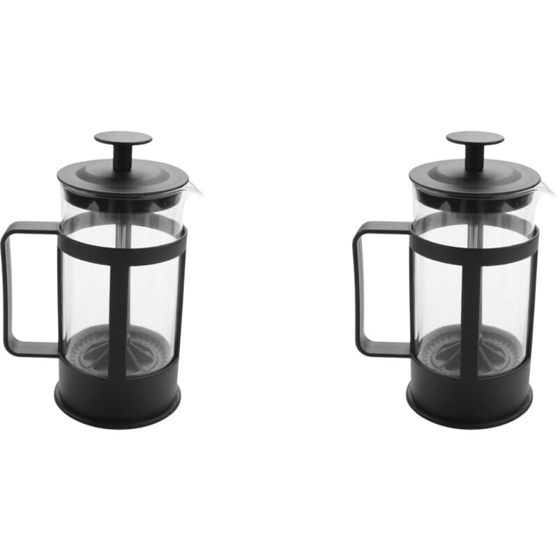 Tlily - 2X Presse FrançAise Cafetière et ThéIère 12Oz, à Café en Verre Borosilicaté épaissi Sans Rouille