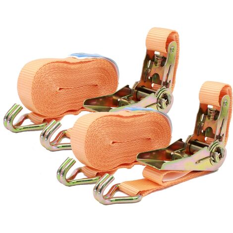 2x Profi Ratschen Spanngurt Spanngurte Zurrgurt 2-tlg 6m 0,8t 0,8to 800kg TÜV/GS ORANGE