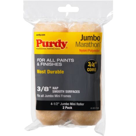 2x Purdy Marathon Jumbo Mini Roller Sleeve 114 x 19mm 4.1/2 x 3/4in PUR14G624062