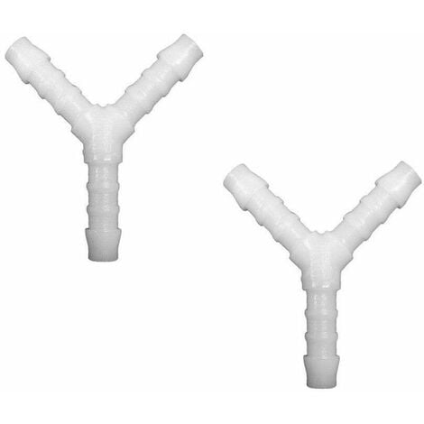 2x raccord de durite en Y diamètre 8mm connecteur tube tuyau carburant essence tracteur tondeuse voiture