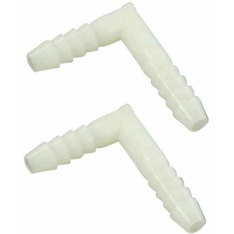 2x Raccord de tuyau coudé en L angle à 90° Connecteur Jonction Adaptateur Durite Tube Pulvérisation Tondeuse Tracteur Universel, diamètre embouts 13mm