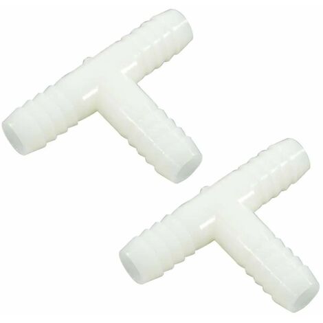 2x Raccord de tuyau coudé en T 3 embouts Connecteur Jonction Adaptateur Durite Tube Pulvérisation Tondeuse Tracteur Universel, diamètre embouts 13mm