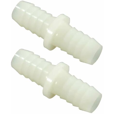2x Raccord de tuyau droit en I Connecteur Jonction Adaptateur Durite Tube Pulvérisation Tondeuse Tracteur Universel, diamètre embouts 13mm