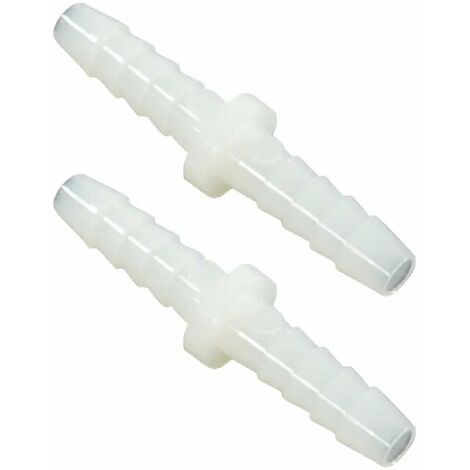 2x Raccord de tuyau droit en I Connecteur Jonction Adaptateur Durite Tube Pulvérisation Tondeuse Tracteur Universel, diamètre embouts 6mm