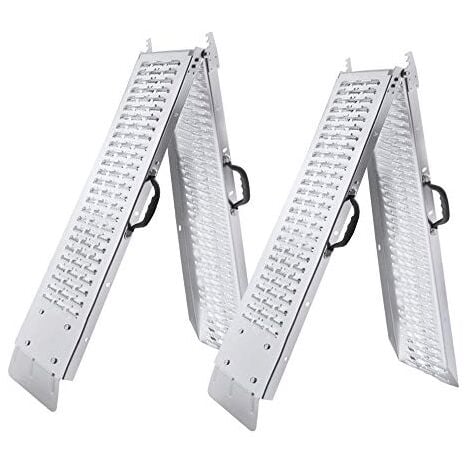 2X Rampe de Chargement Pliable 400 kg Maximum pour moto, Tondeuse à Gazon, Scooter, Machines de Construction, etc NAIZY