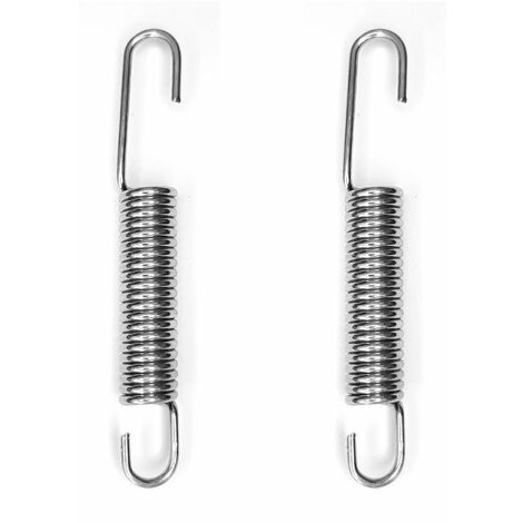 2x Ressort de traction de rappel en acier à double crochet béquille scooter moto cyclomoteur Jiffy PM, 2x12x92mm